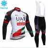Cykeltøj Langærmet Vinter + Bib Cykelbukser 2018 Team UAE N001
